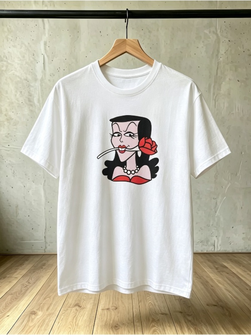 Natasha Fatale Rose T-Shirt, Unisex Retro Tee